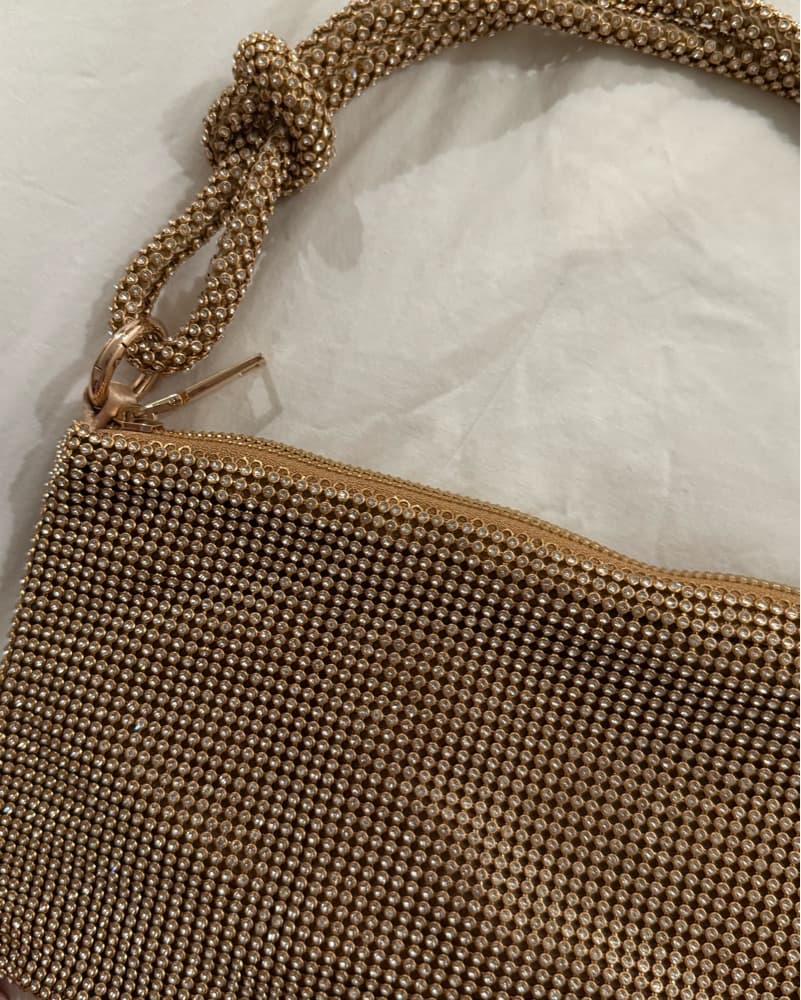 Gold Rhinestone Shoulder Bag - Image 5