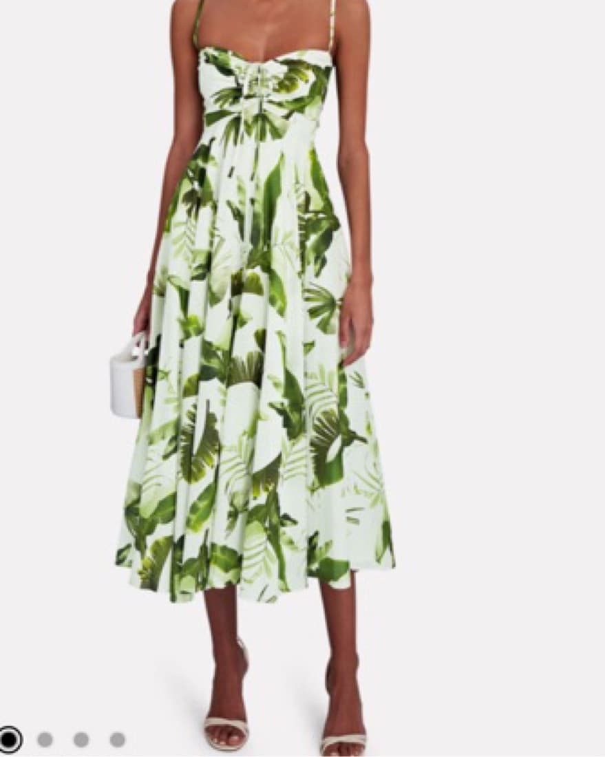 Cara Cara Green Tropical Dress  - Image 2