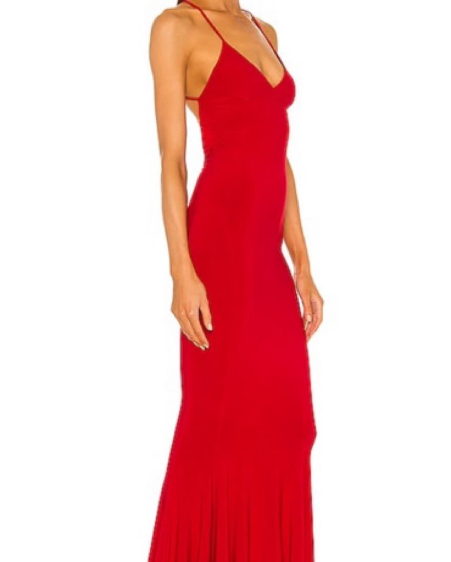 Norma kamali Mermaid Tail Red Dress - Image 1