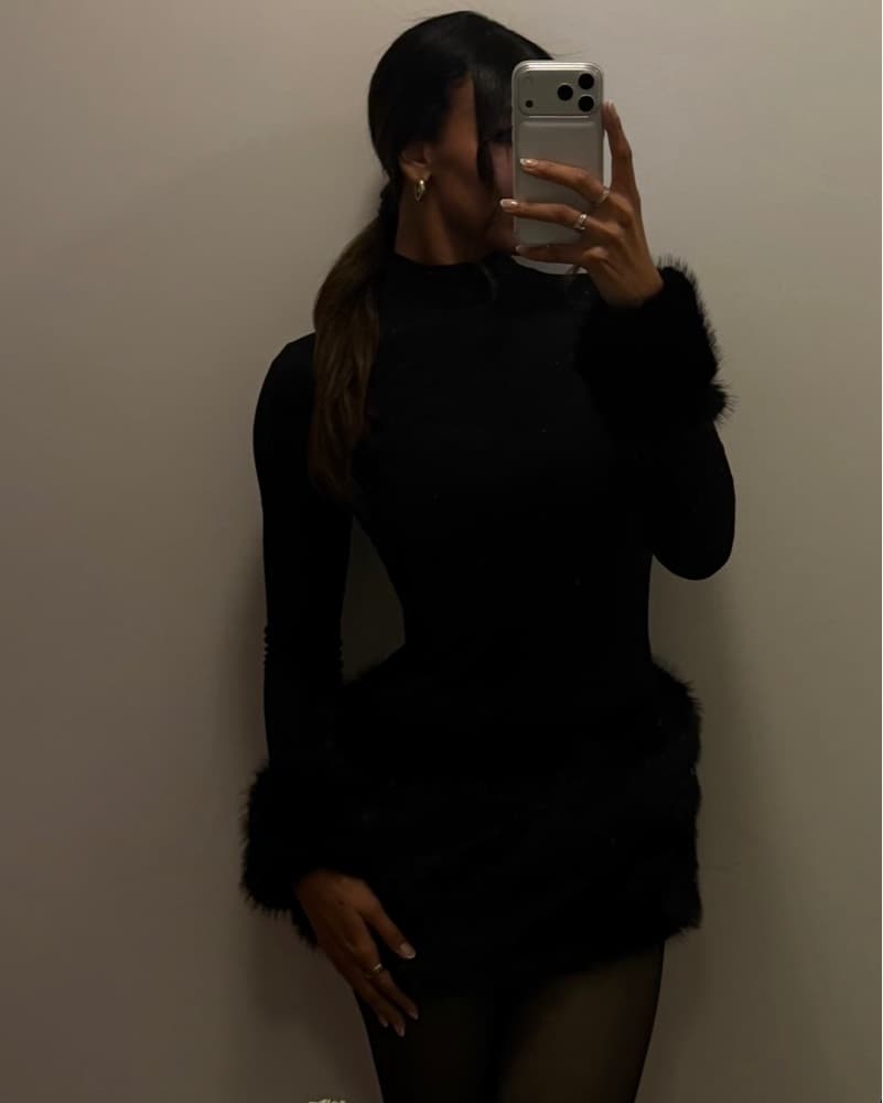 Oh Polly Fur Mini Dress - Image 2