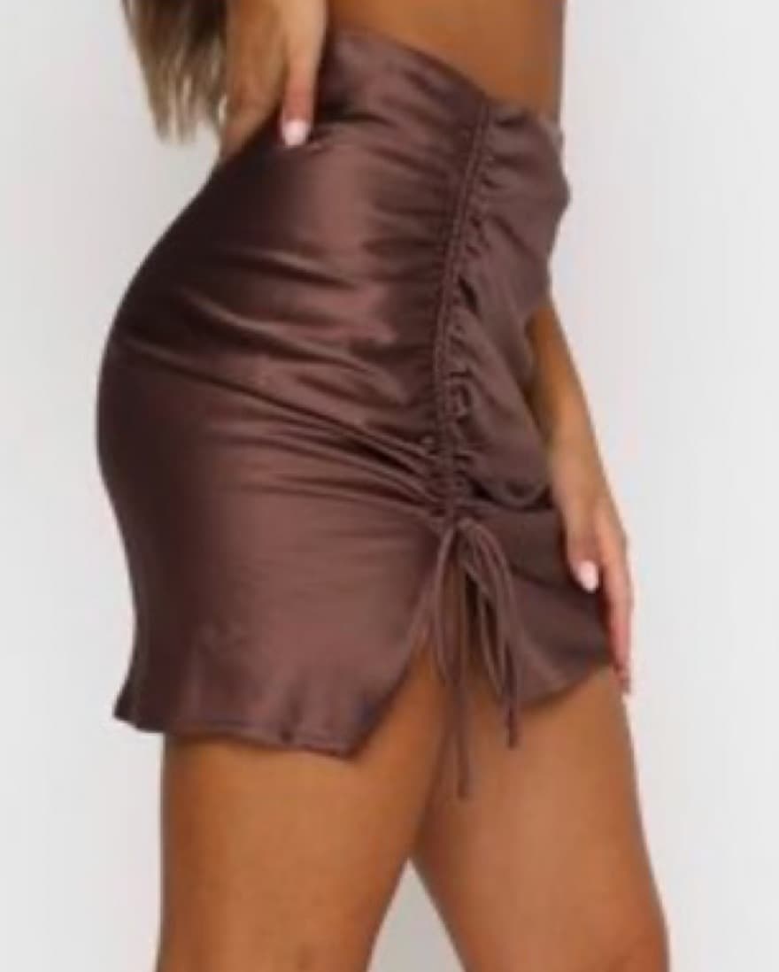 Brown Silk Two Piece Set - Image 3