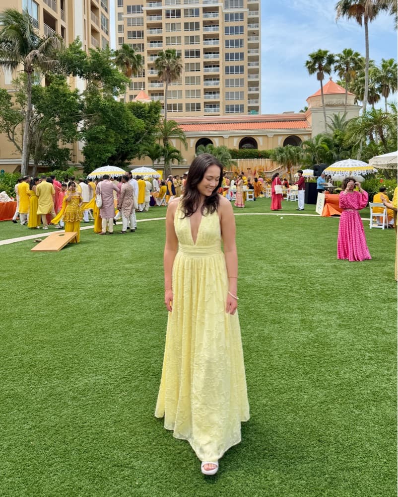 Yellow Floral Maxi Dress - Image 3