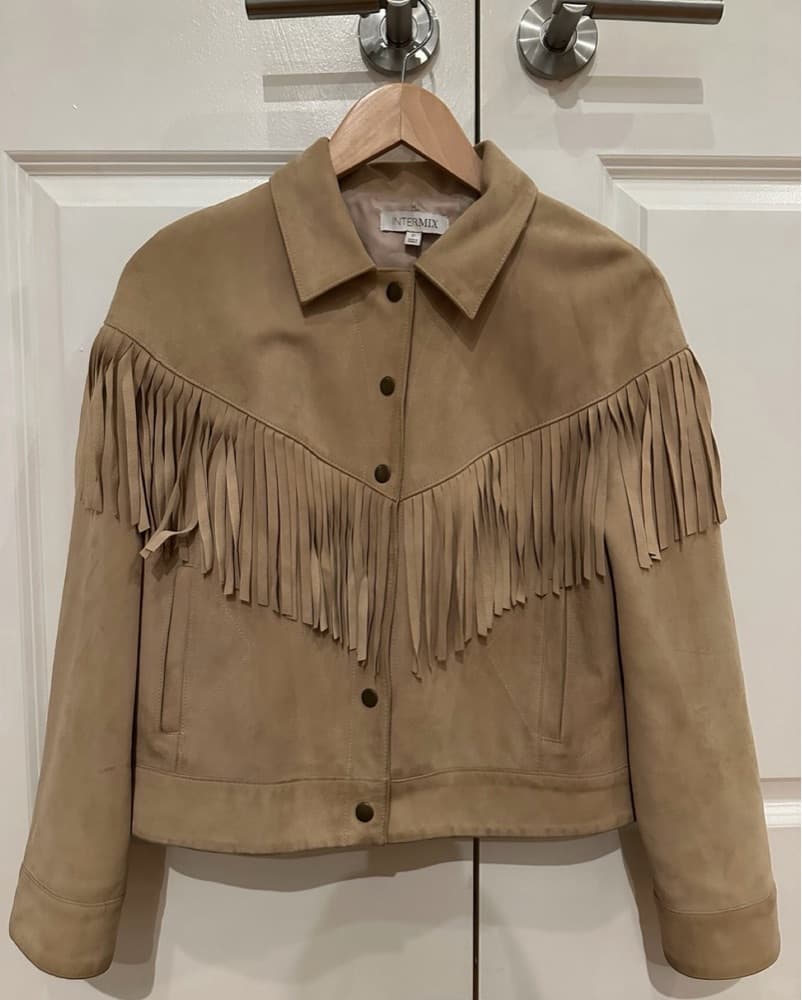 Intermix Fringed Suede Jacket  - Image 4
