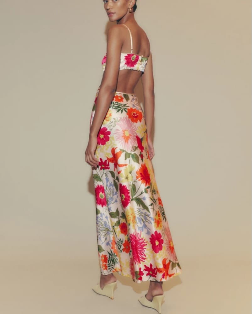 Reformation Poppies Silk Dress - Image 3
