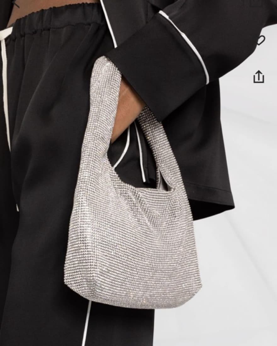 KARA Mini crystal-mesh shoulder bag - Image 1