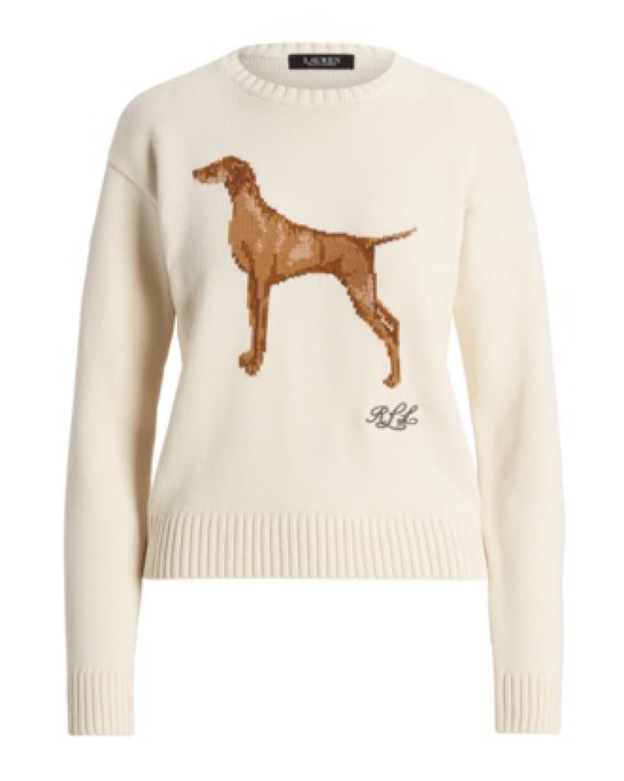 RL Dog Print Knit Sweater - Image 2