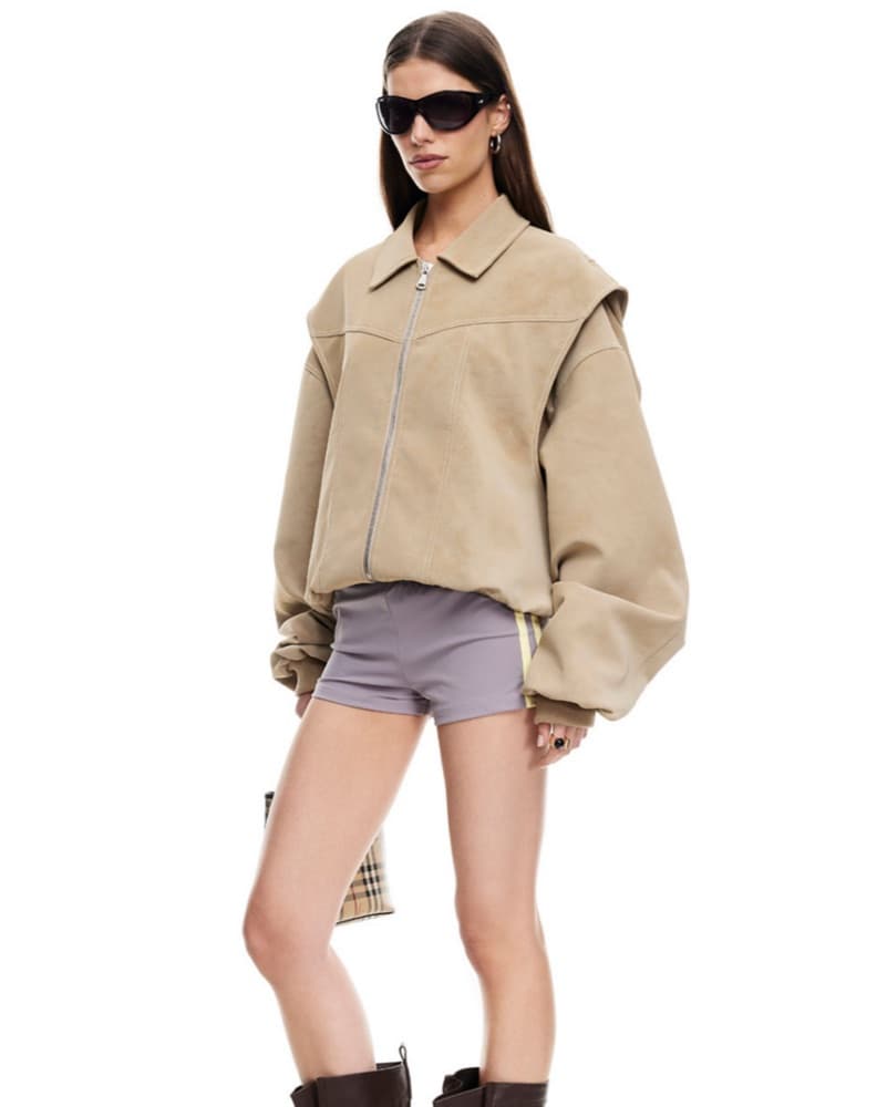 Lioness Faux Leather Bomber Jacket - Image 2