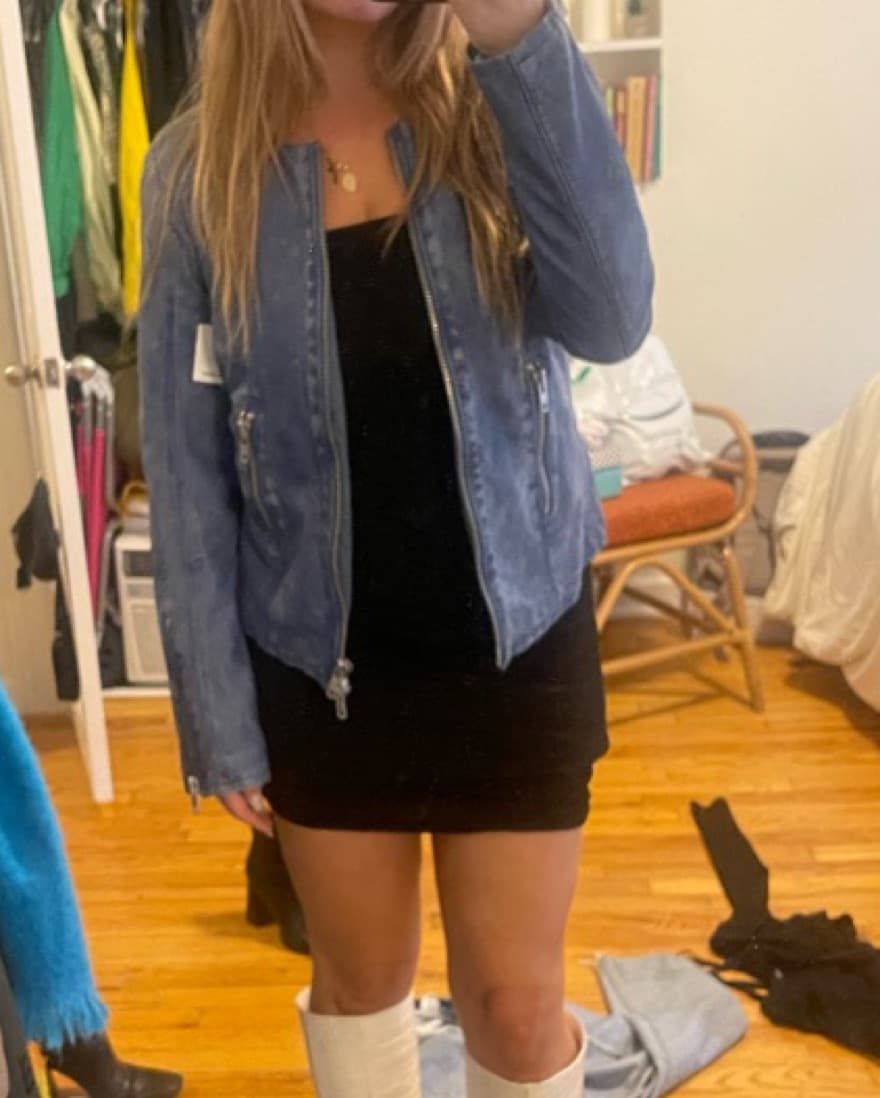 Blue Moto Jacket  - Image 2