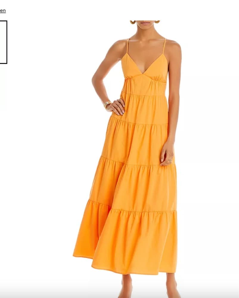 Orange Wayf Alexa Tiered Maxi Dress - Image 2