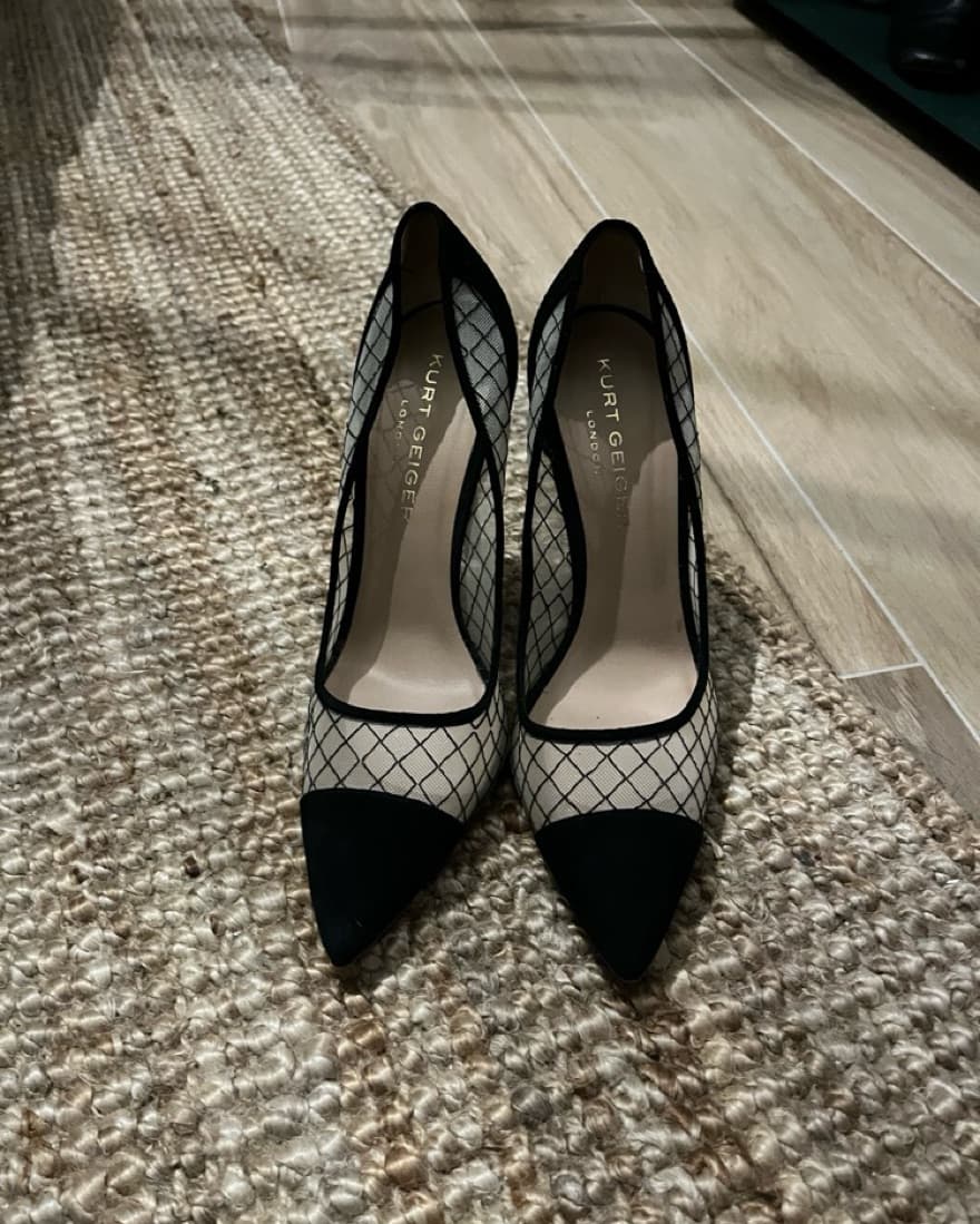 Kurt Geiger Black Mesh Heels - Image 2