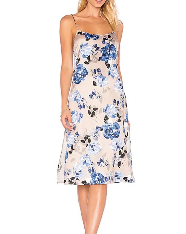 NBD (Revolve) Silk Floral Slip Dress - Image 1