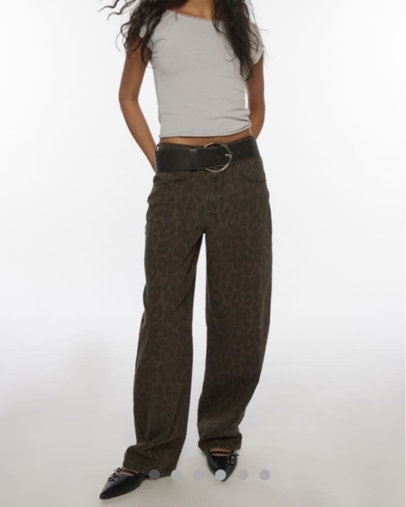 Leopard Wide Leg Jeans  - Image 3