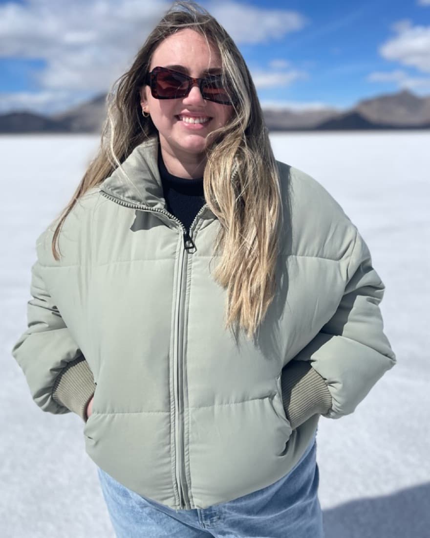Green Puffer Jacket   - Image 1