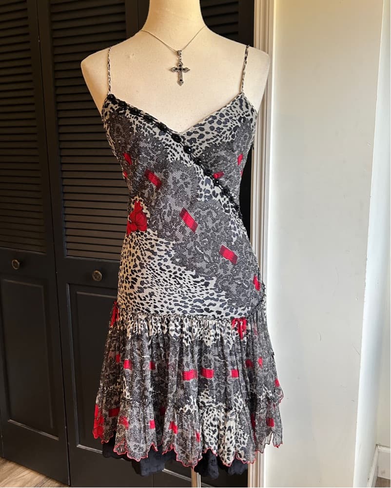 Blumarine 100% Silk Leopard Dress  - Image 1