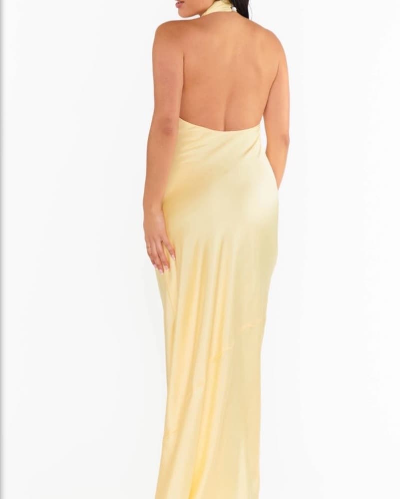 Yellow Satin Dress - Image 2