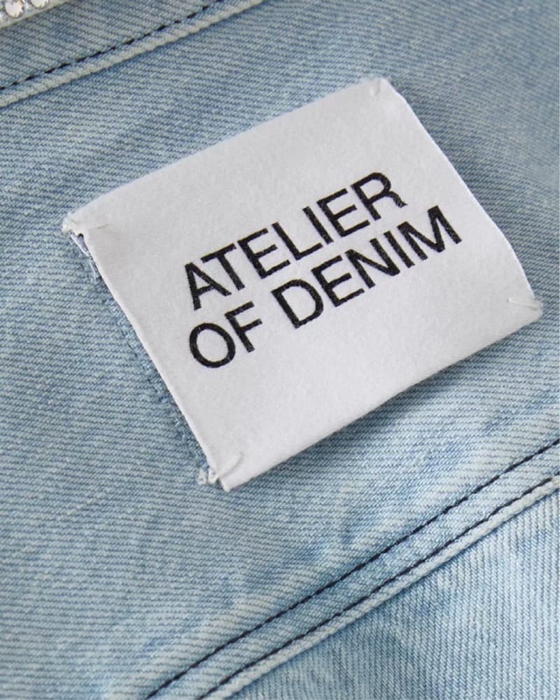 Frame Chic Denim Shirt Rhinestone Cuffs - Image 3