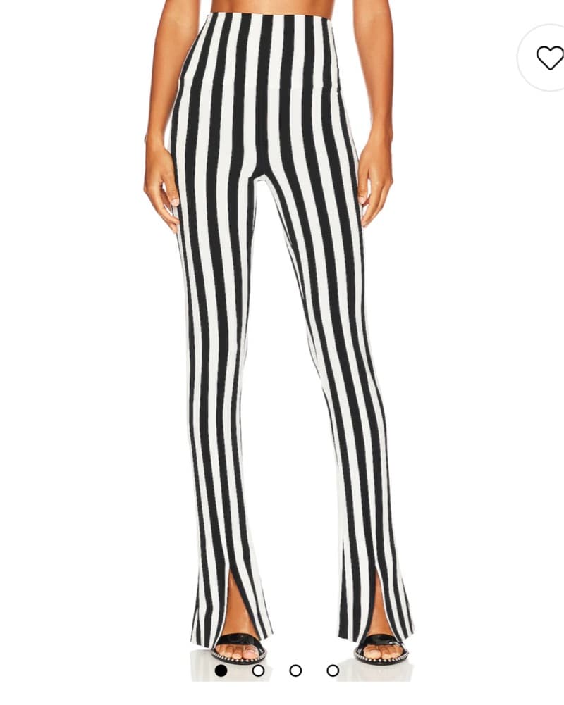 Spat Legging in Black and White Stripe - Image 1