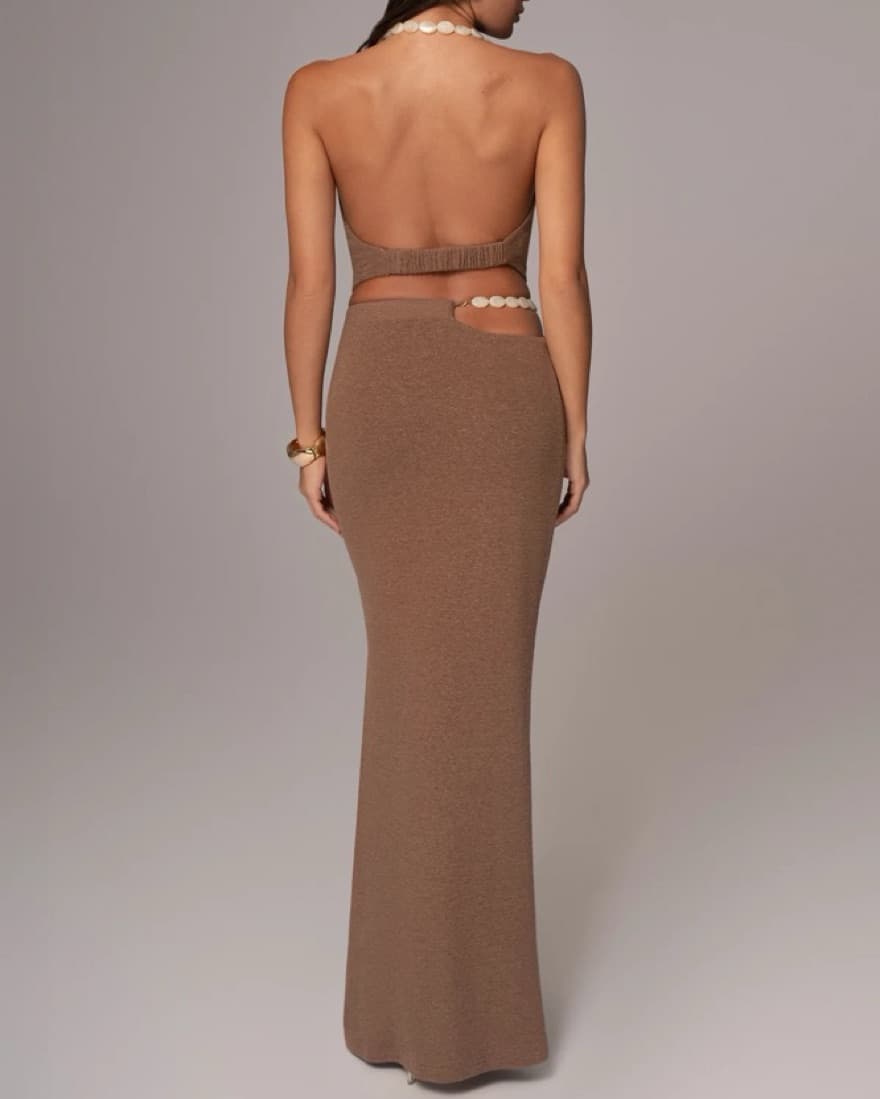 CHOCOLATE SKYE KNIT SKIRT SET - Image 5
