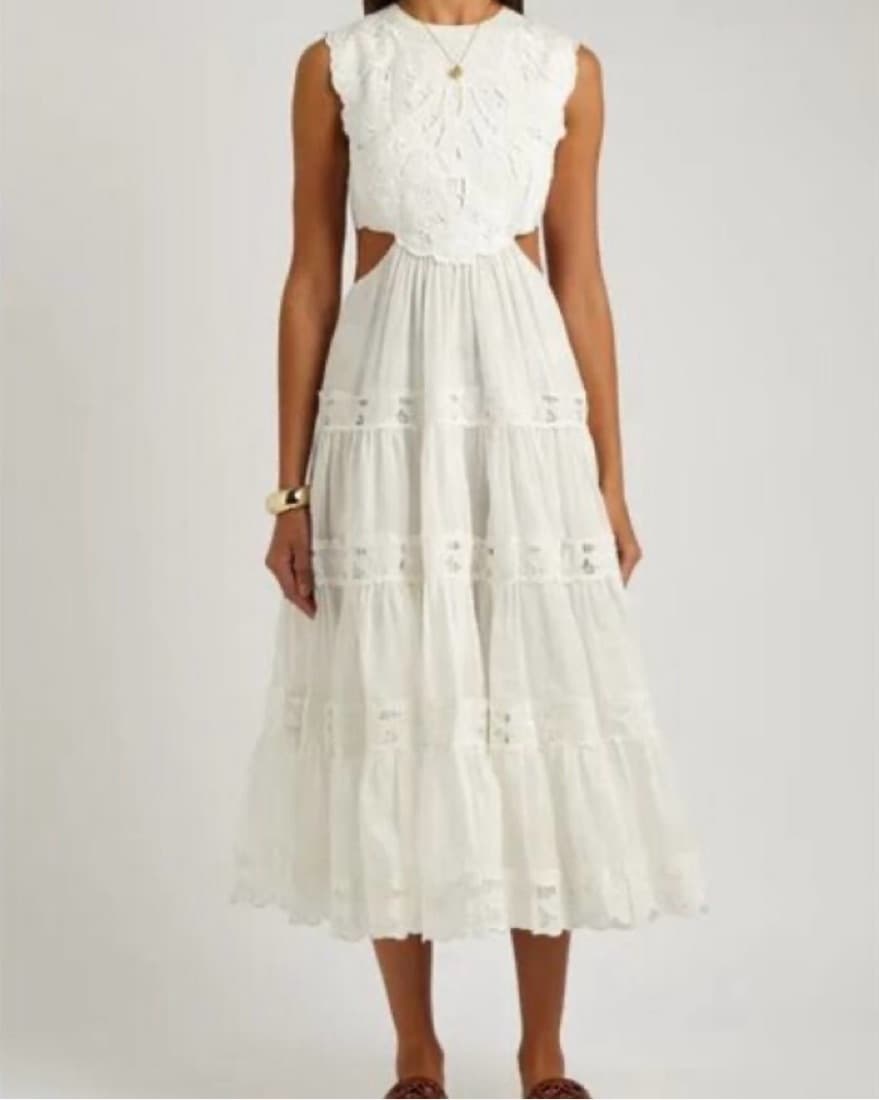 Zimmermann Cassia Lace Trim Midi - Image 3