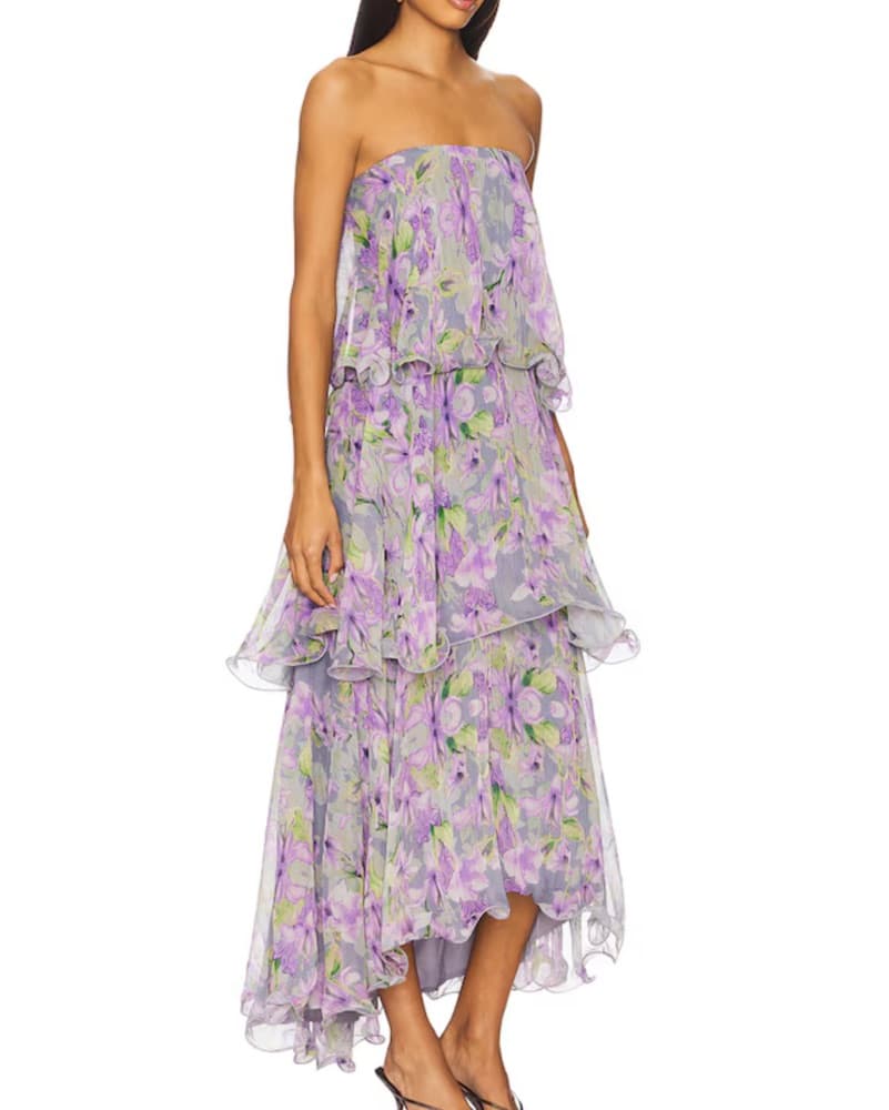 Elliatt Floral Chiffon Dress - Image 2