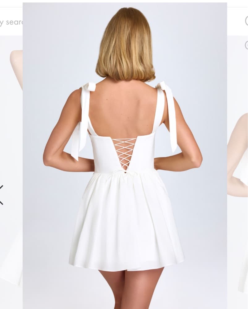 Oh Polly Marianna White Mini Dress - Image 2