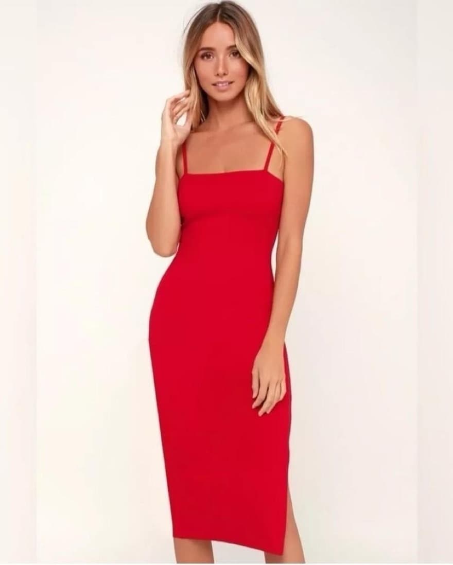 Red Midi Dress - Image 1