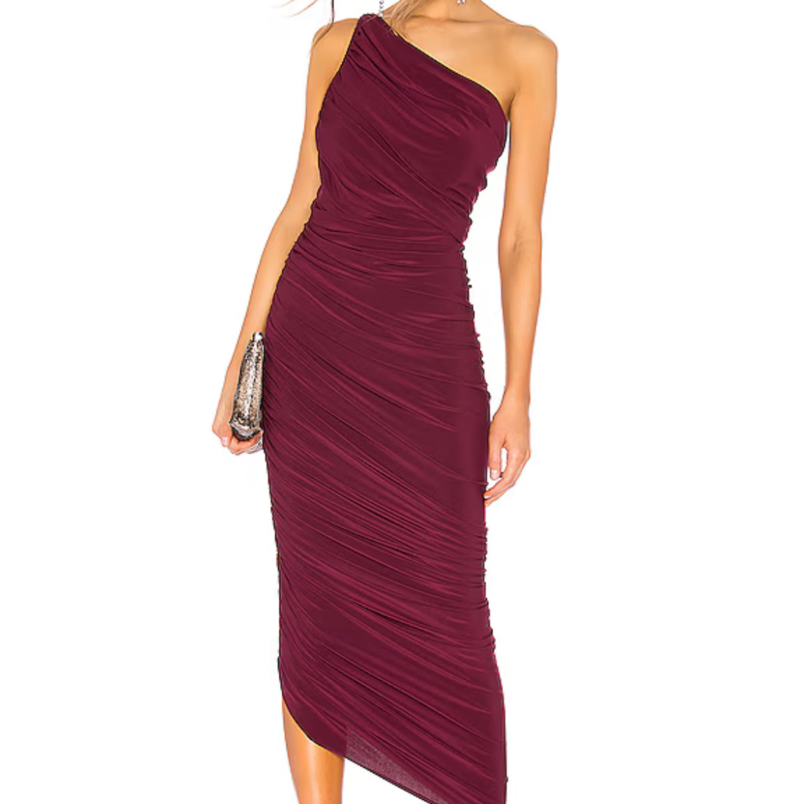 Norma Kamali Plum Diana Gown  - Image 1