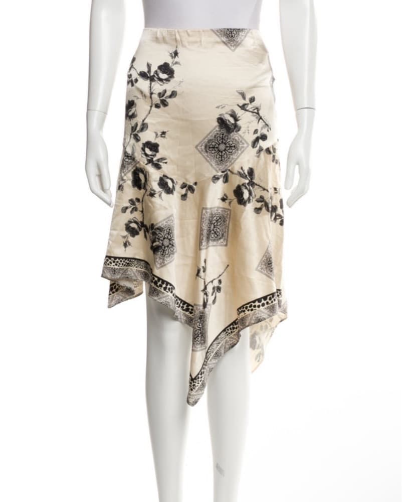 Vintage Roberto Cavalli Silk Midi Skirt - Image 6