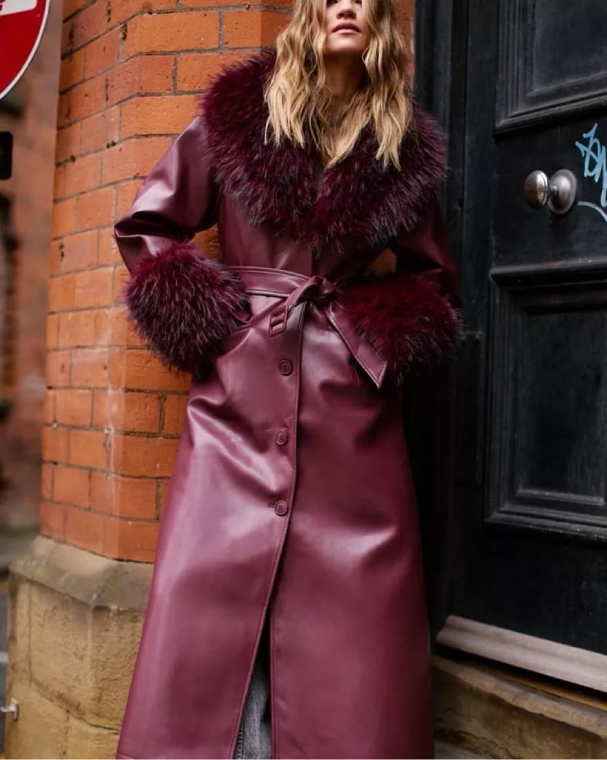 Nasty Gal - Plush Tipped Fur Maxi Coat - Image 1
