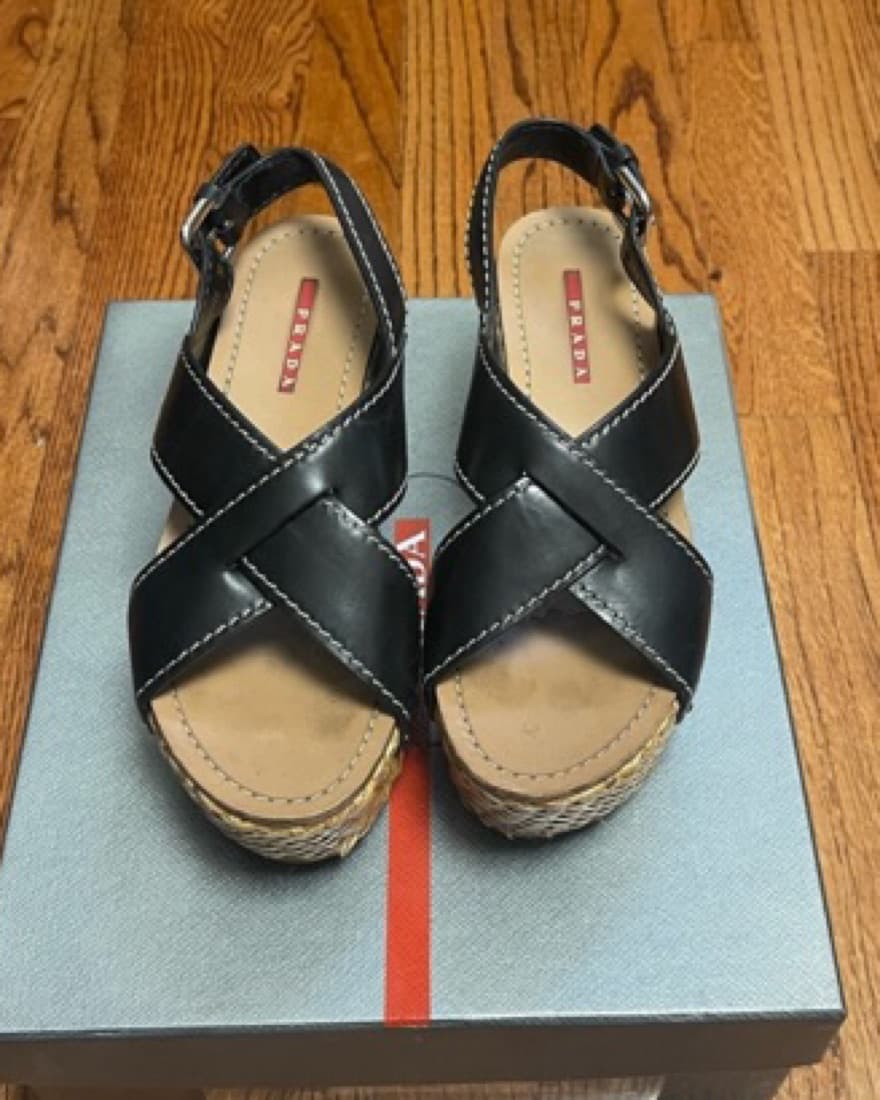 Prada Wedge Sandals - Image 2