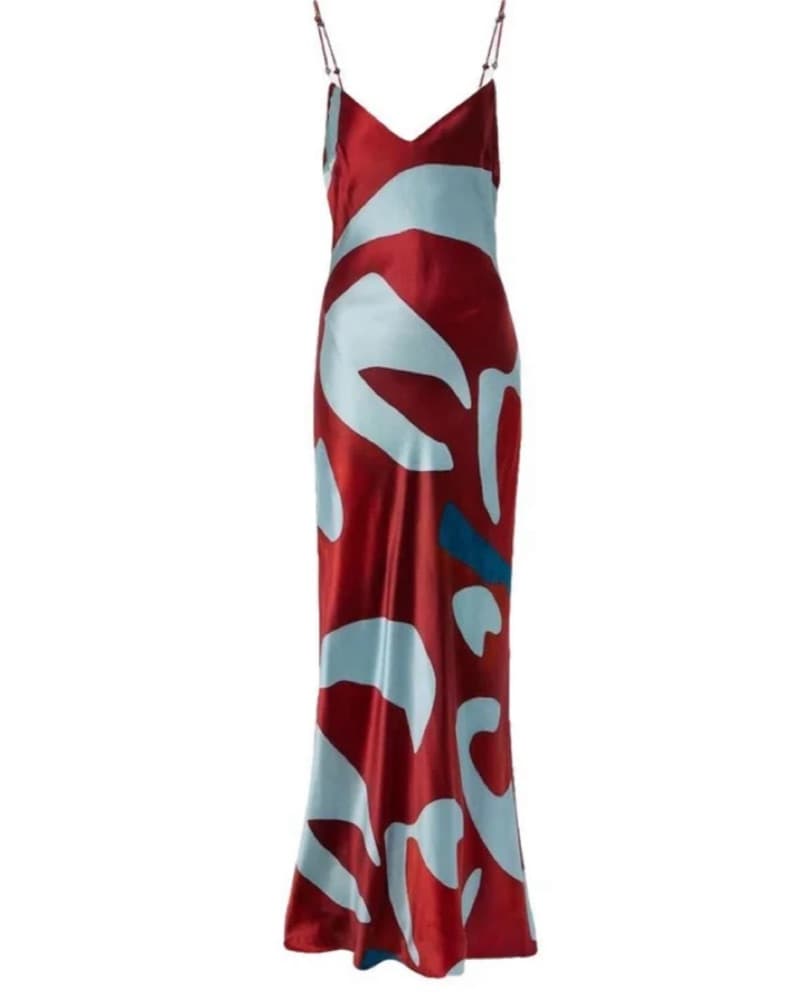 SIR Patterned Slip Dress - Image 1