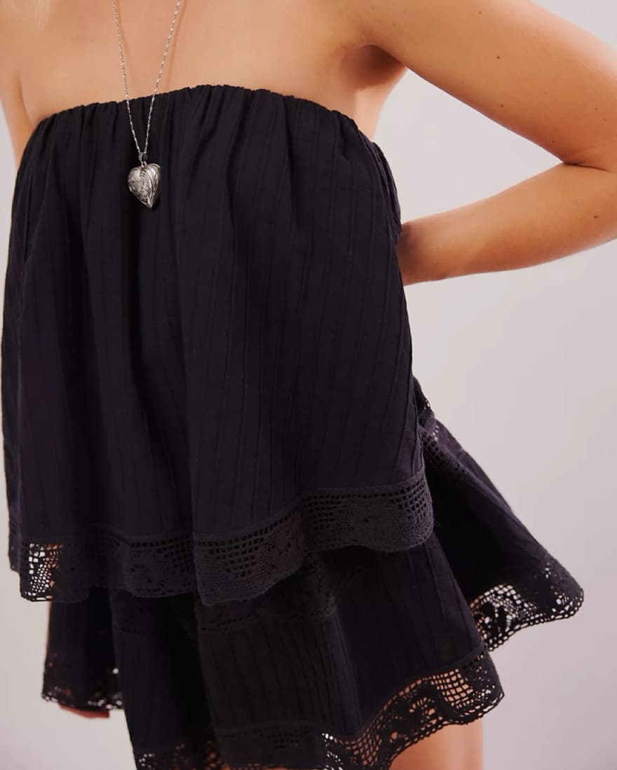 Free People Maribel Romper Black Mini - Image 2