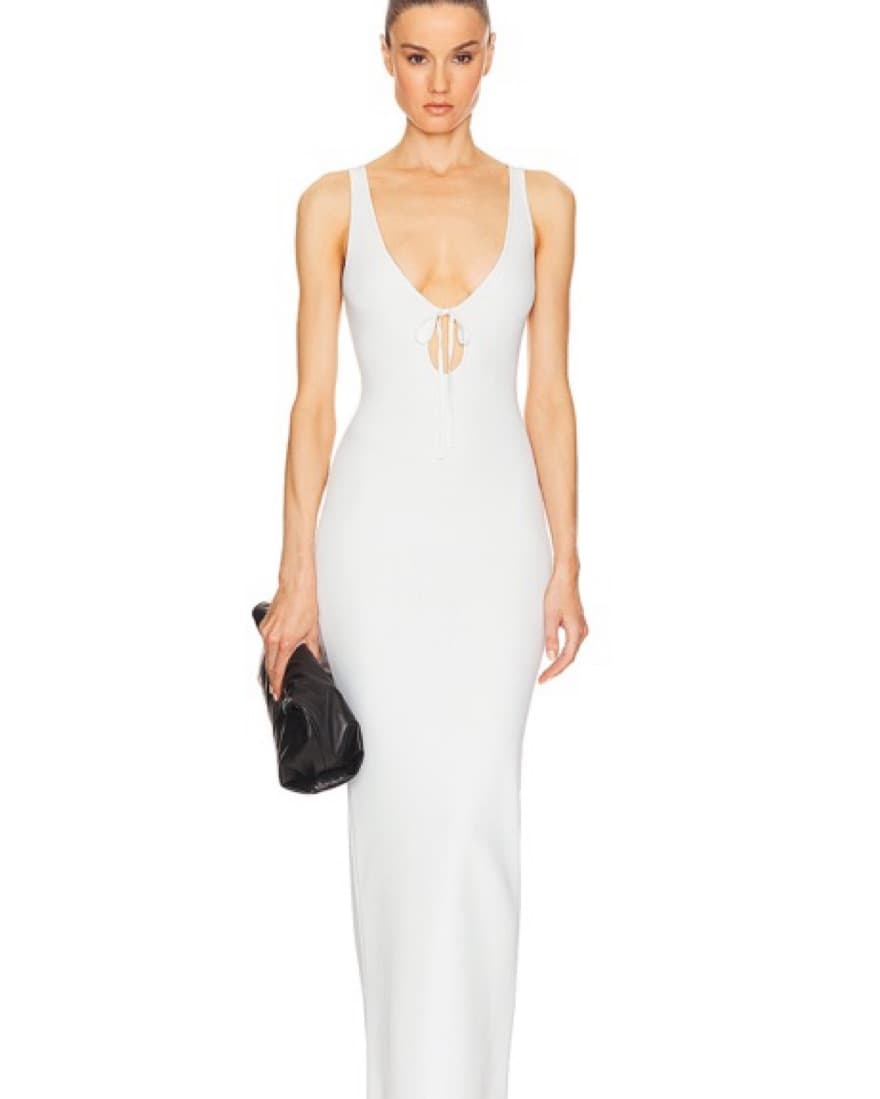 Helsa White Knit Dress - Image 1