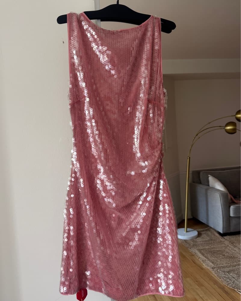 Staud Eton Pink Sequin Mini Dress - Image 6