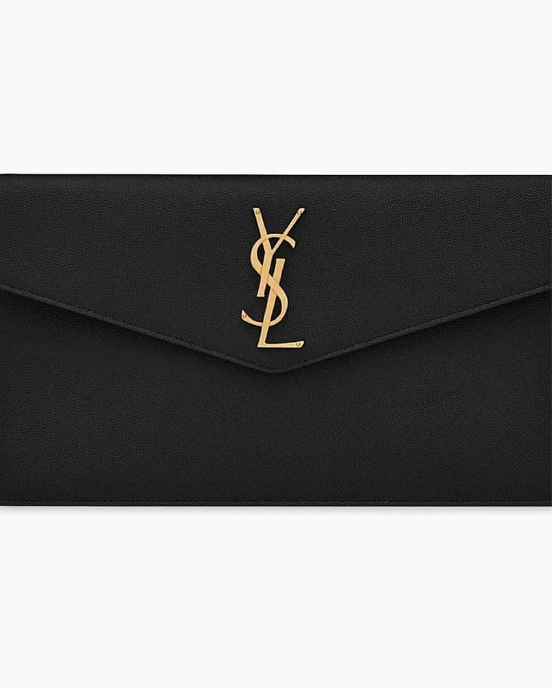 SAINT LAURENT Uptown Leather Clutch - Image 1