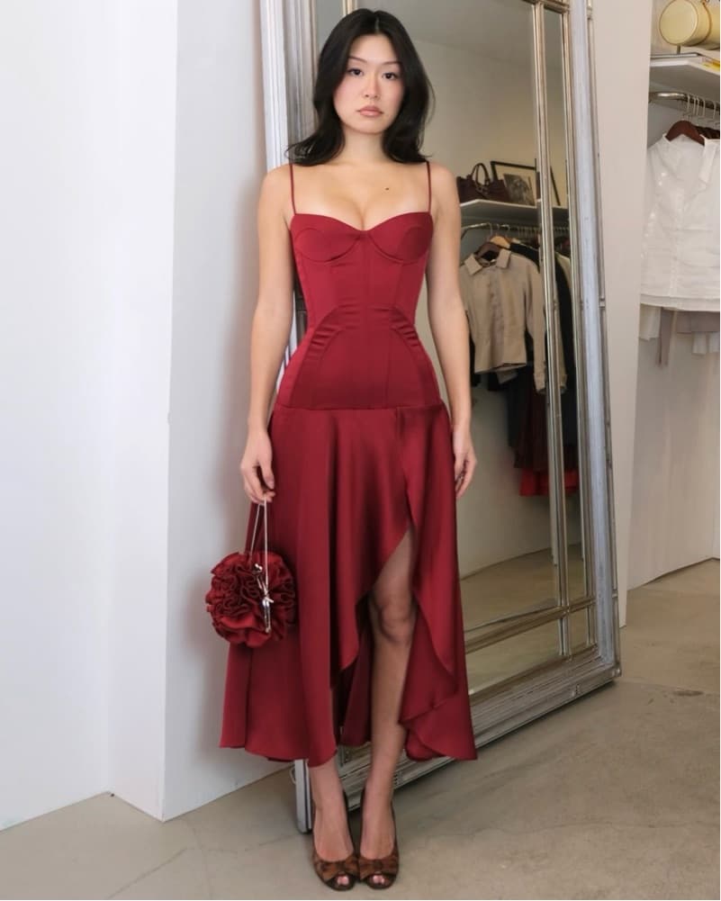 Fanci Club Clavicle Midi Dress - Image 2