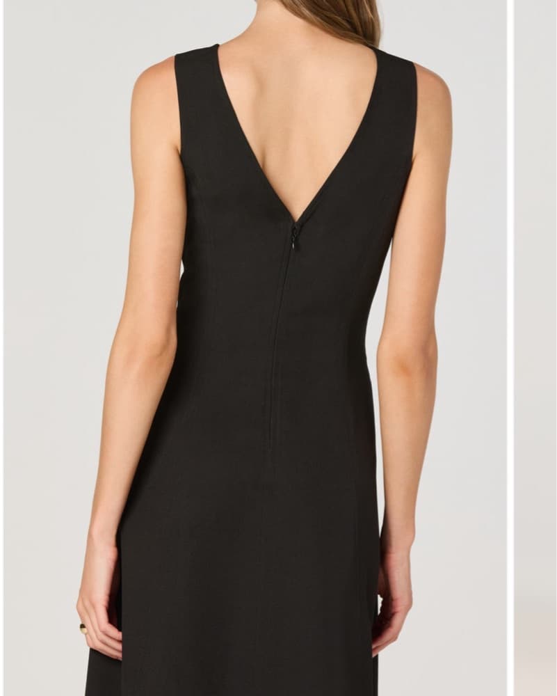 Classic Black Midi Dress - Image 2