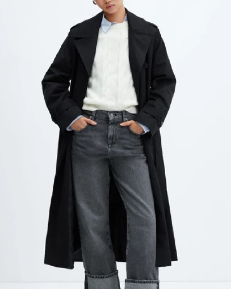 Mango Double Button Trench Coat - Image 2