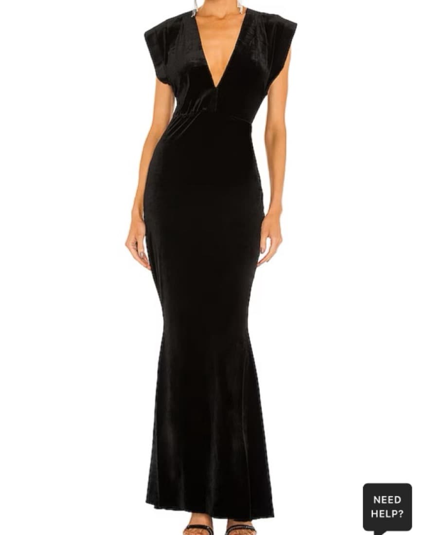 V Neck Rectangle Gown - Image 1