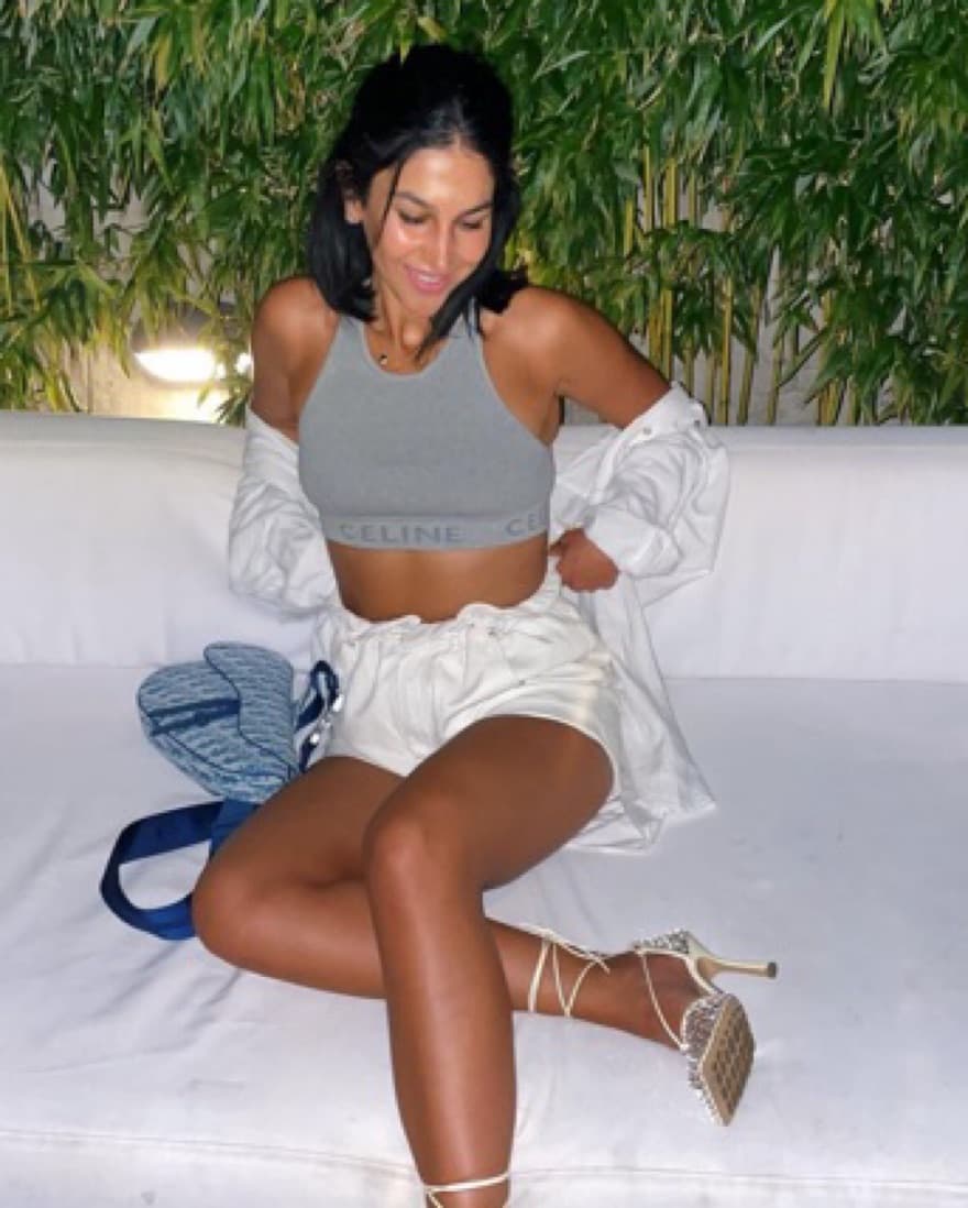 Celine Gray Jersey Sports Bra - Image 1