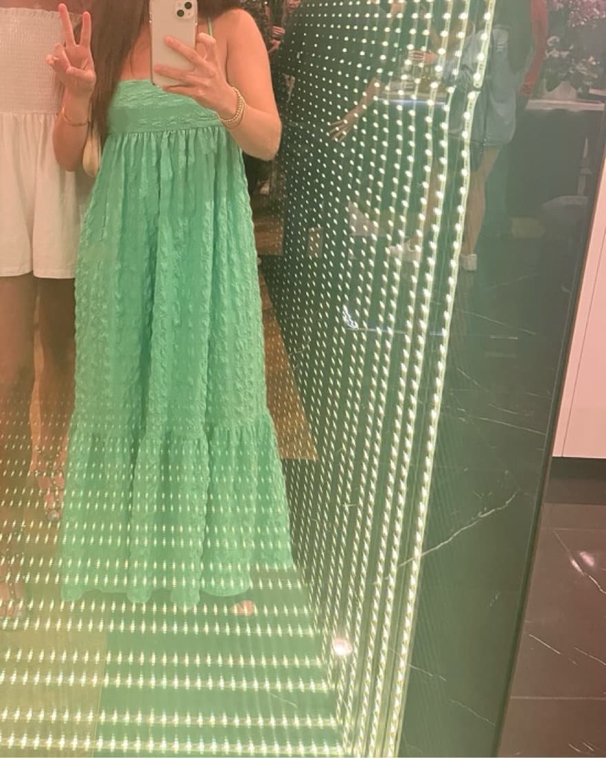 Zara Green Maxi Dress - Image 2