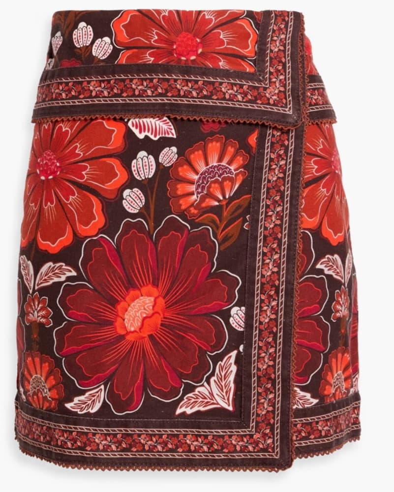 Short Brown And Red Skirt  - Image 2
