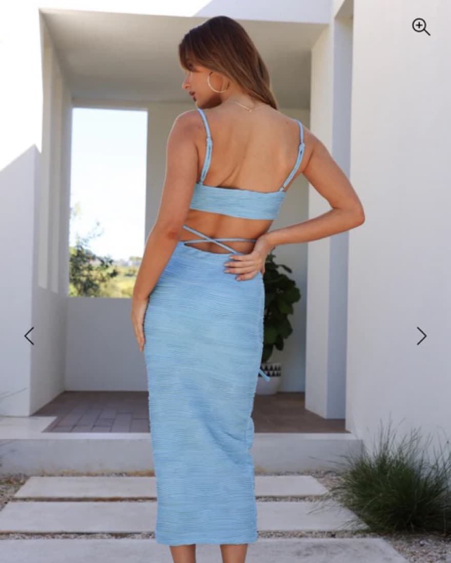 Midi Dress Blue- Size S - Image 2