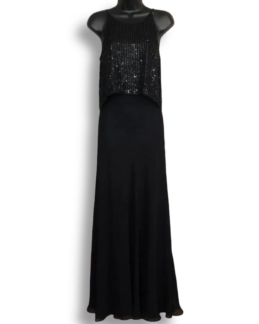 Aidan Mattox Beaded Chiffon Gown - Image 1