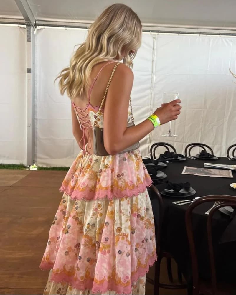  ZIMMERMANN Laurel Frill Maxi Dress 0P - Image 2