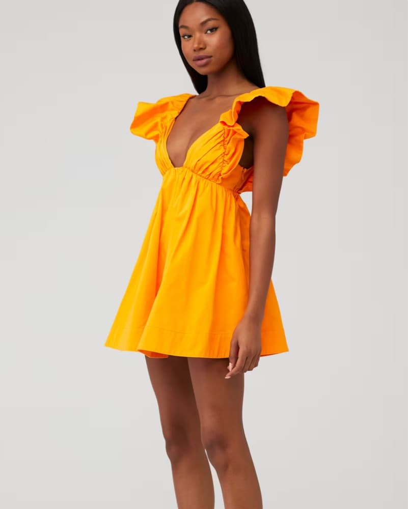 Baby Doll Orange Dress  - Image 1