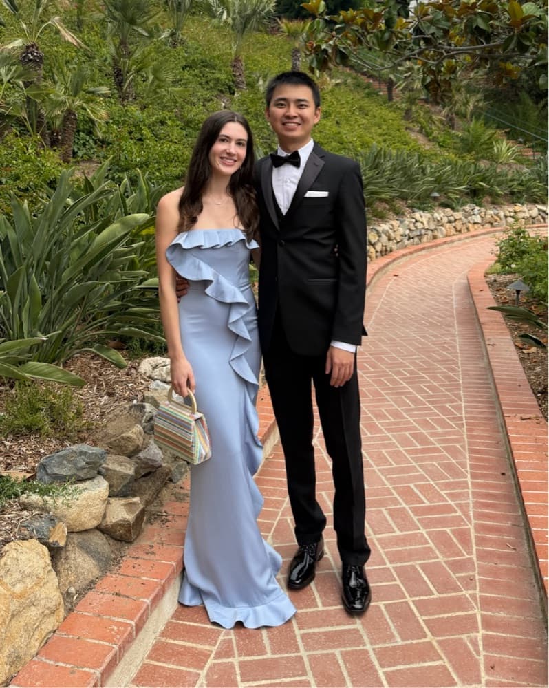 Blue Ruffle Gown - Image 1
