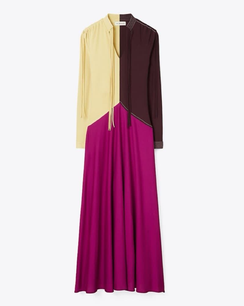 Tory Burch Colorblock Crepe Jersey Dress - Image 2