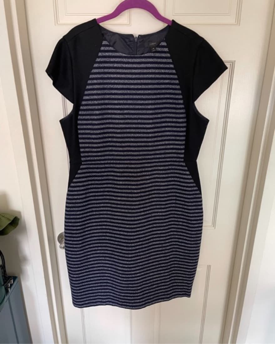 J. Crew Colorblock Stripe Tweed Dress - Image 2