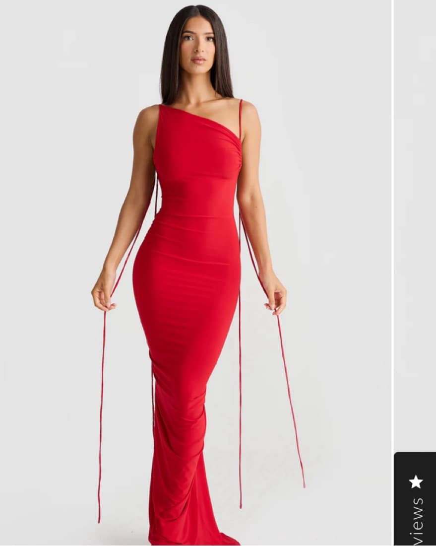 Red Melani The Label Backless Dress - Image 1